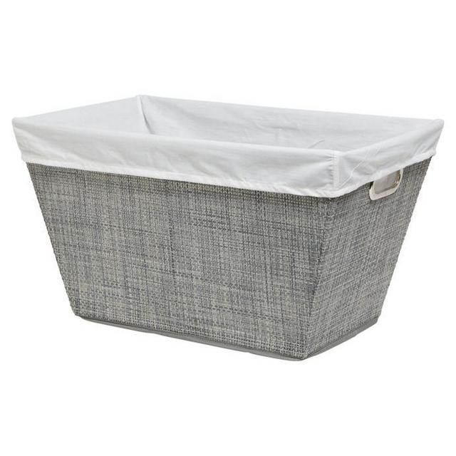 Parker Fabric Laundry Basket in Grey