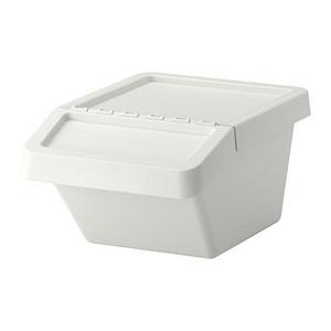 SORTERA				Recycling bin with lid, white