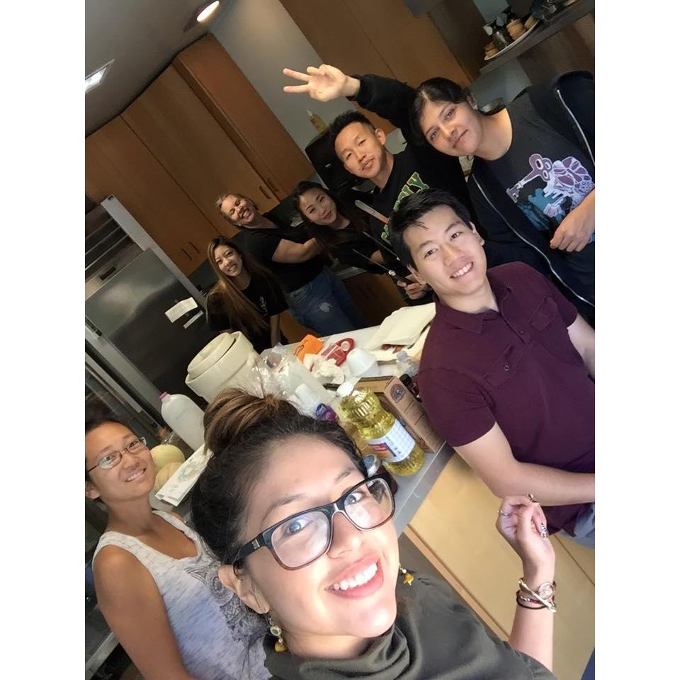 When we first met in the classroom making breakfast for our professor 11/10/2015