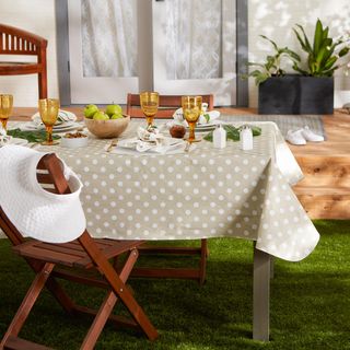 Polka Dot Vinyl Tablecloth
