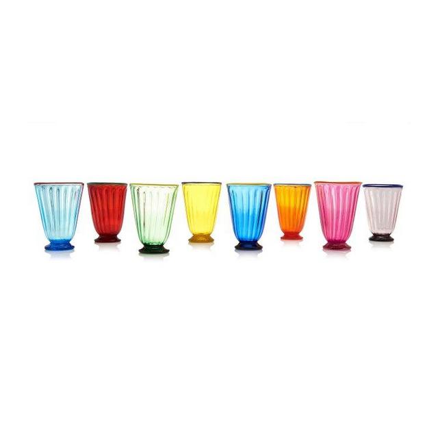 Set-of-Eight Assorted Rainbow Glasses