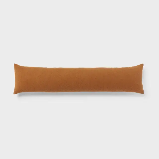 Lumbar Boucle Colorblock Decorative Throw Pillow Light Brown - Threshold™: Cotton Rectangle with Hidden Zipper