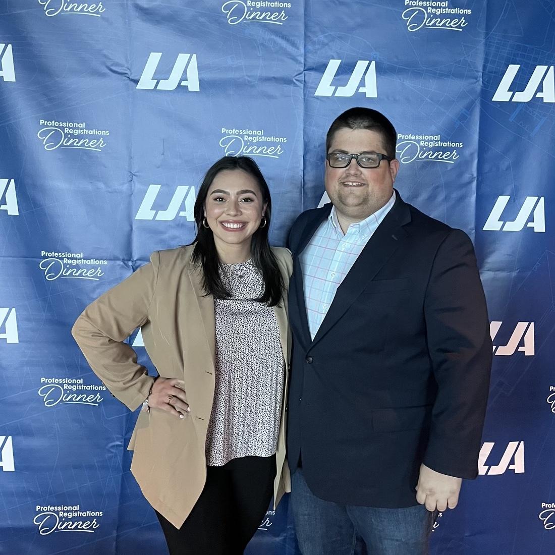 Event at Ben’s company to celebrate him earning his surveyor license 💙