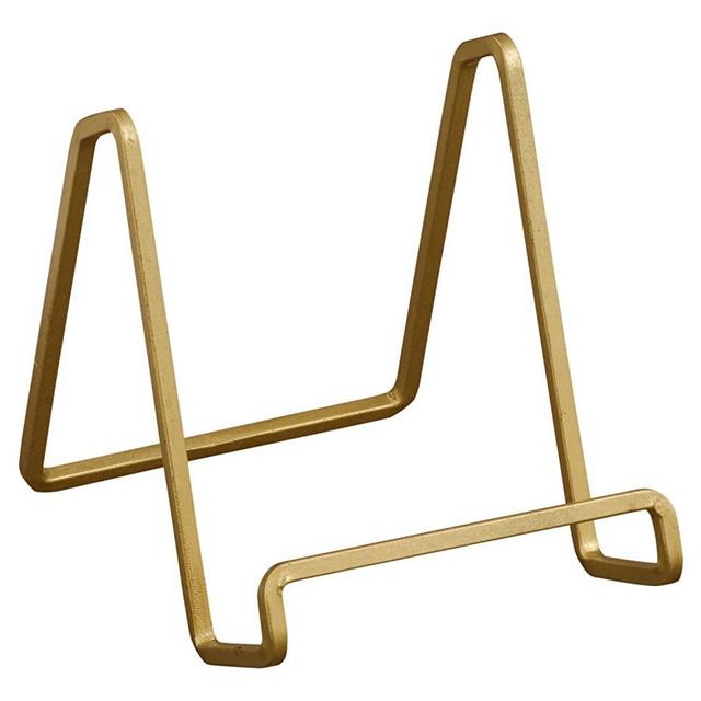 Tripar 4" Metal Gold Square Wire Stand/Platter Stand/ Easel Display