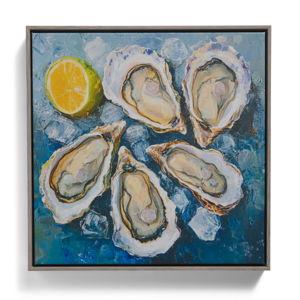 16x16 Oysters Floating Framed Canvas | Home | Marshalls