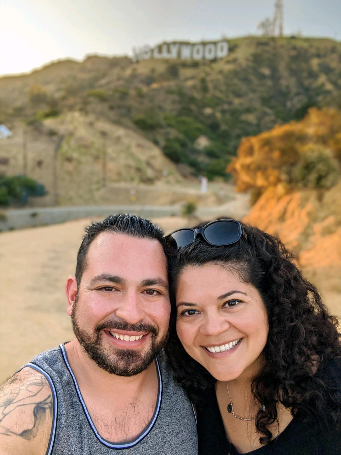 You can't see it, but the Hollywood sign is right behind us, we promise!