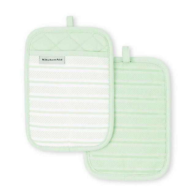 KitchenAid Albany Cotton Pistachio Mini Oven Mitt Set (2-Pack)