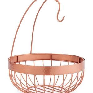 Hammered Penny Copper Banana Fruit Bowl