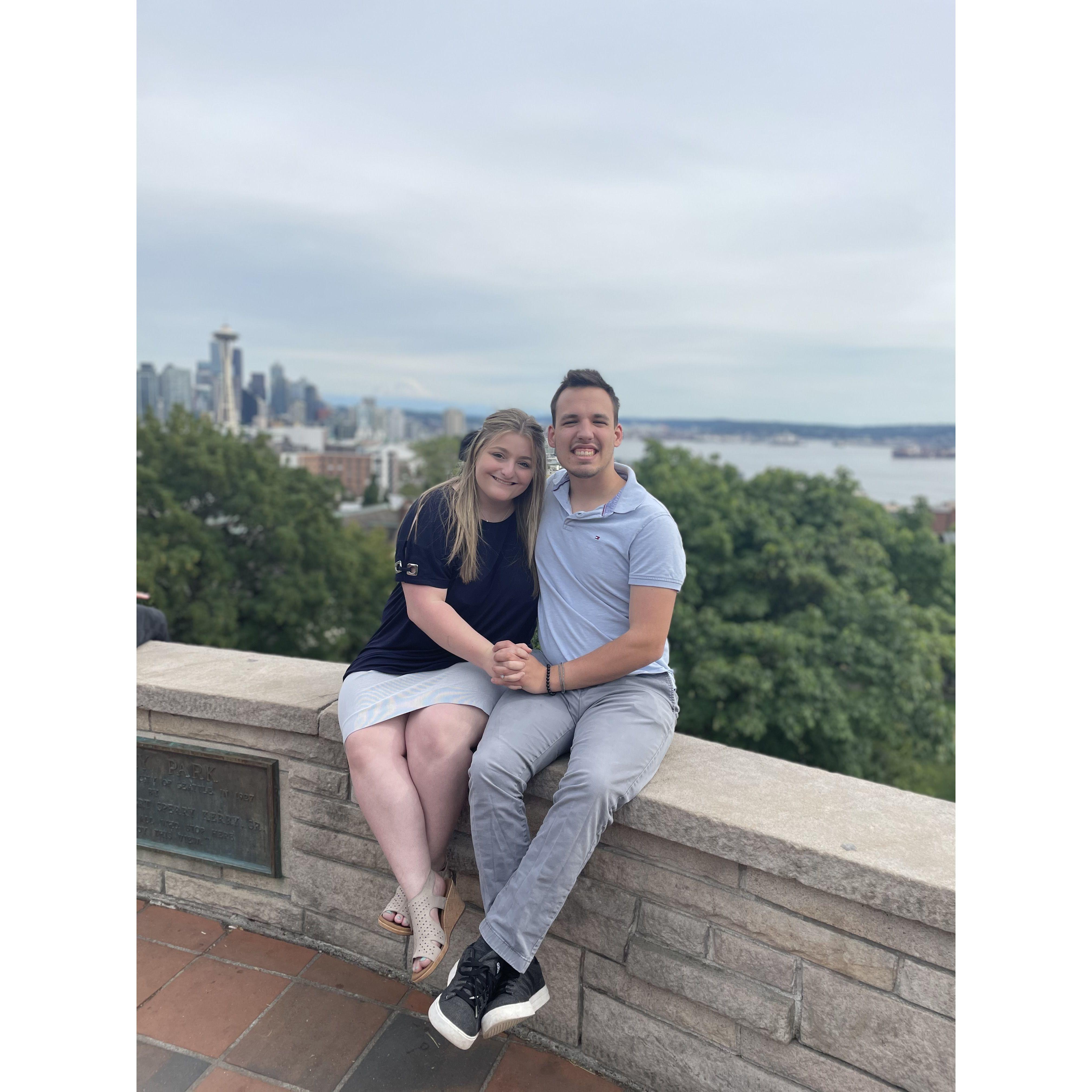 Exploring Seattle. This was our first time seeing each other after Thad moved away 3 months prior.