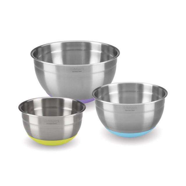 Cuisinart Stainless Steel Mixing Bowls with Non-Slip Bases, Set of 3