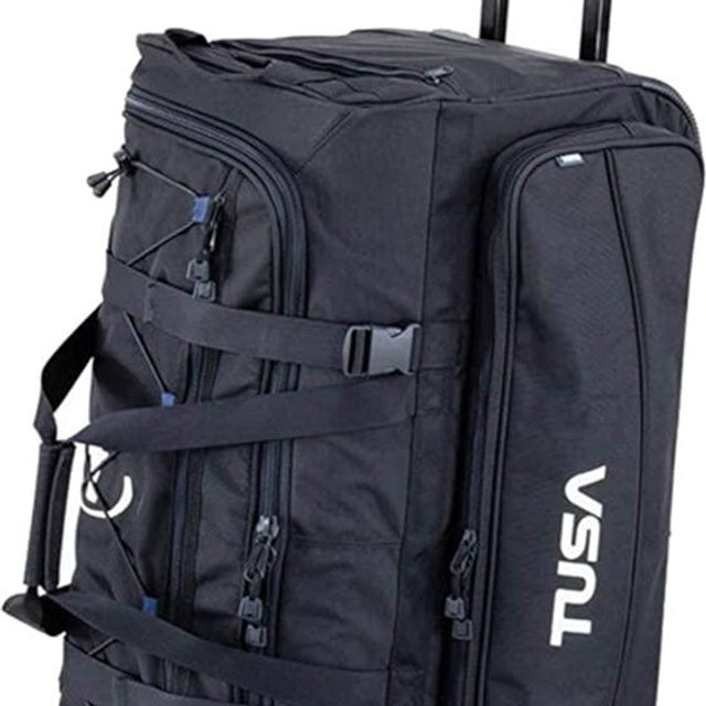 TUSA - Dive Gear Roller Duffle Bag in Black