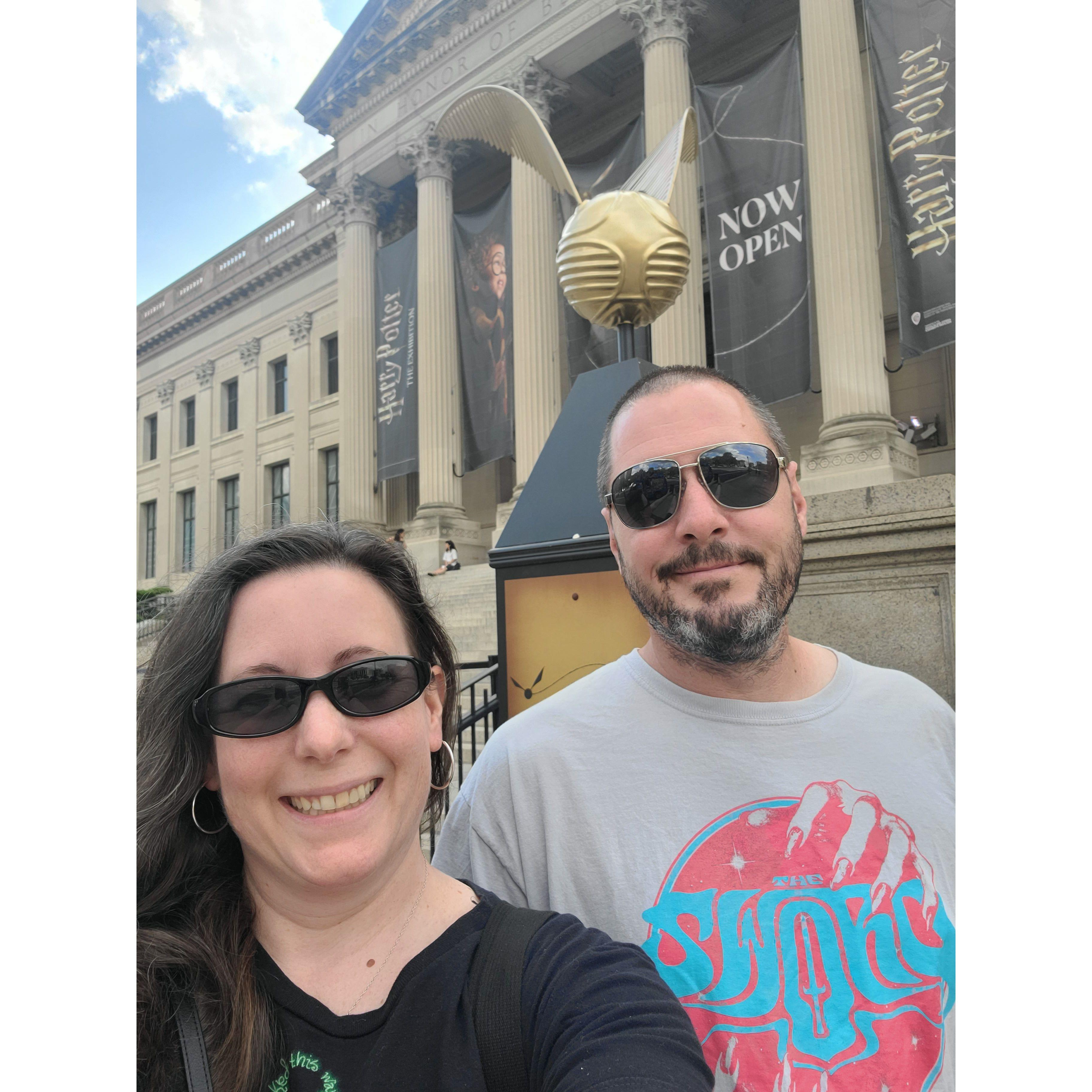 Visiting the Harry Potter exhibit in Philadelphia for Heather's birthday (7/15/22)
