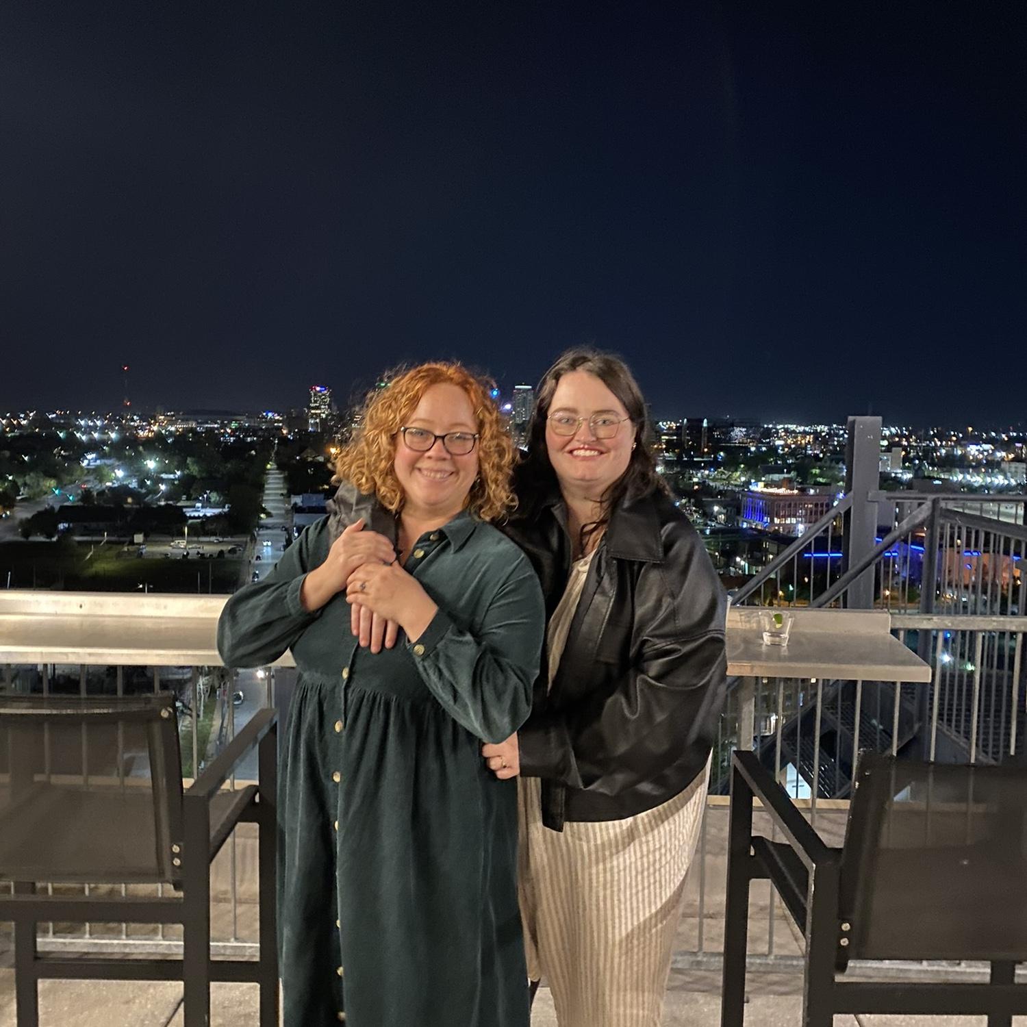 A beautiful rooftop bar at the hotel we were staying at gave us such beautiful views of the city