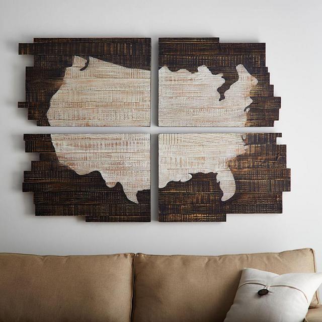 Planked USA Wall Art Panels, 54 x 79"