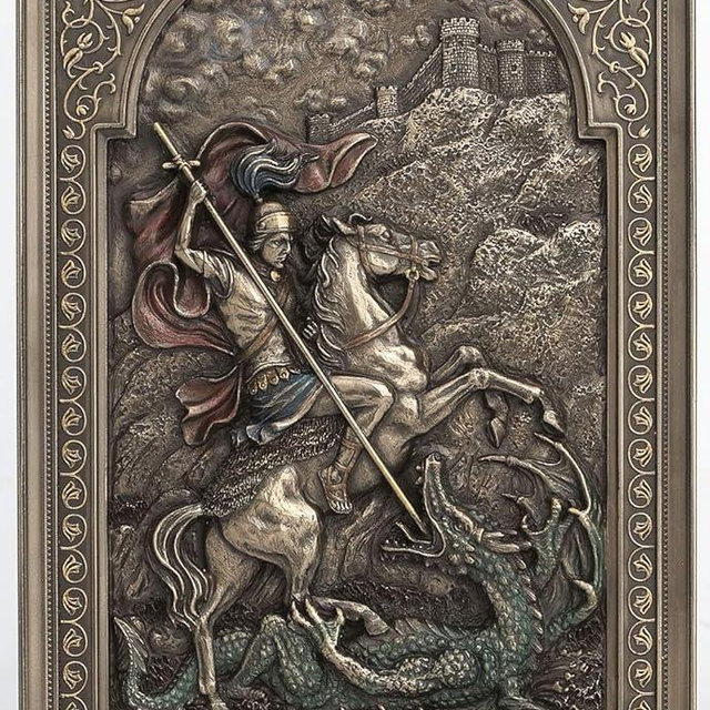Veronese Design Saint George Dragon Slayer Wall Plaque