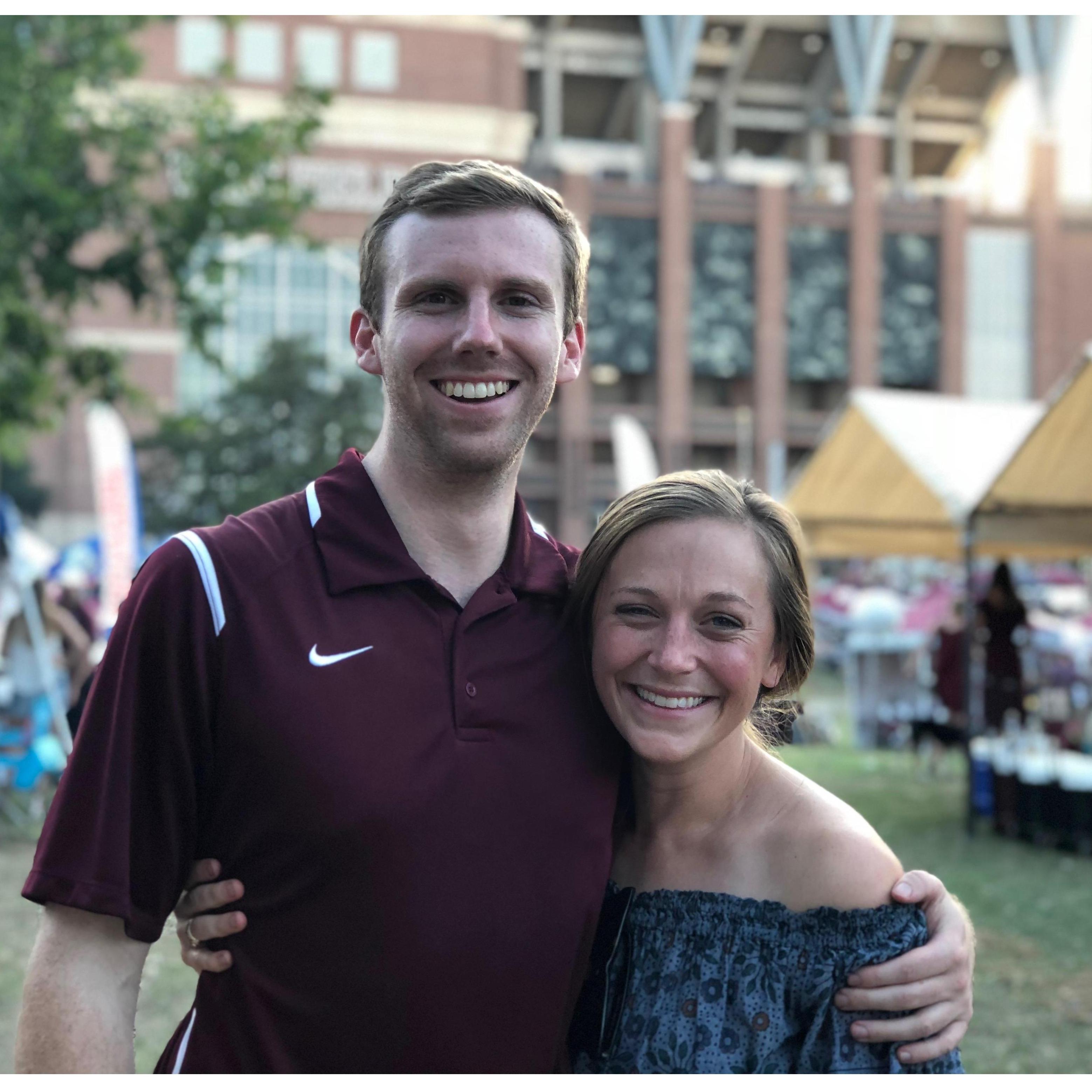 Tailgating at an Aggie game as old graduates