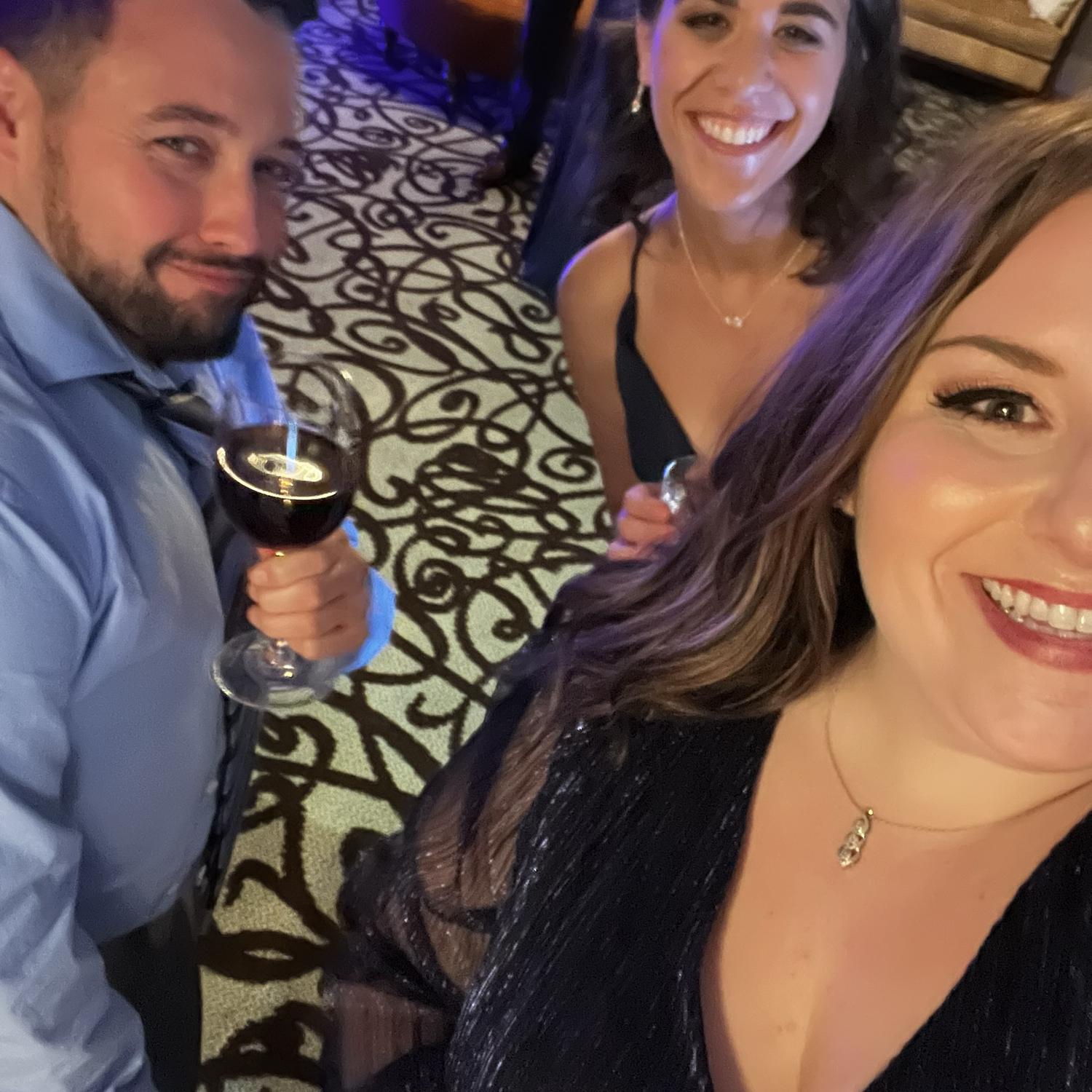 Having fun at Carina and Jake's wedding!