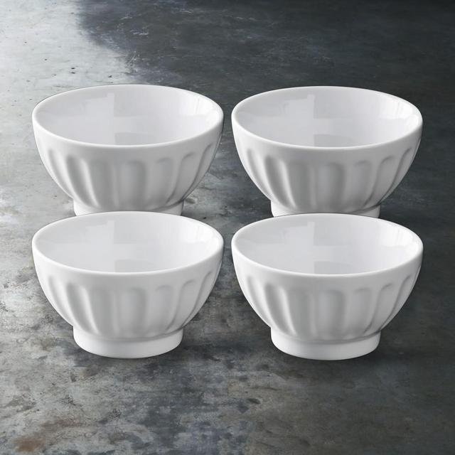 Open Kitchen by Williams Sonoma Porcelain Faceted Bowls, XS Panel, Set of 4