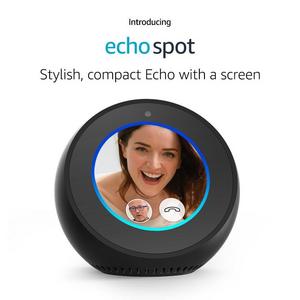 Echo Spot - Smart Alarm Clock with Alexa - Black