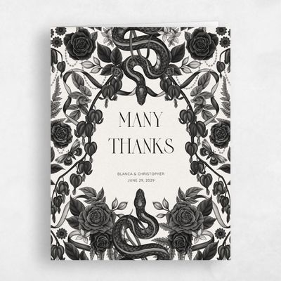Night Gray, Grey Wedding Thank You - Moreau Classic