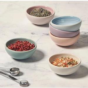 Le Creuset Stoneware Set Of 6 Vancouver Pinch Bowls, Pastel Multi Color