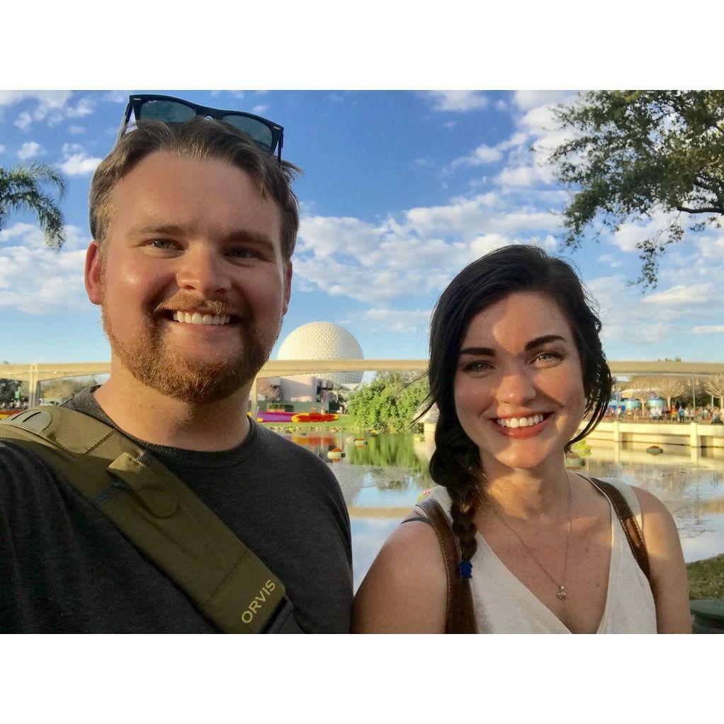 Our first date at Disney World. We were originally supposed to go in a group and they backed out so it was just the two of us!