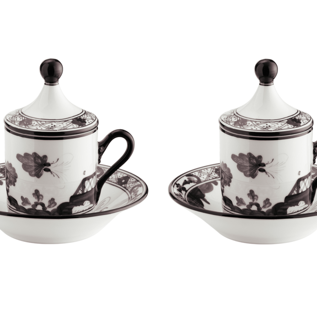 Ginori 1735 Espresso set for two Oriente Italiano Albus