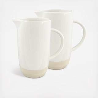 Shell Bisque Pitcher, Set of 2
