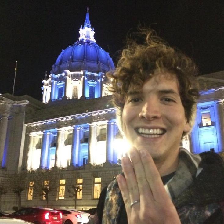 When Mikey and Alex pretended to get married at City Hall.