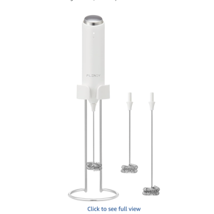 WHITE** Rechargeable Milk Frother Handheld, Coffee Frother Handheld with USB-C Charging Stand, Electric Drink Mixer Handheld, Mini Electric Whisk Frother for Coffee, Matcha, etc