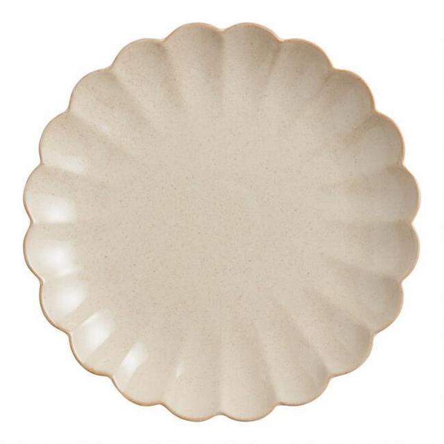 Scallop Rim Speckled Dinner Plate
