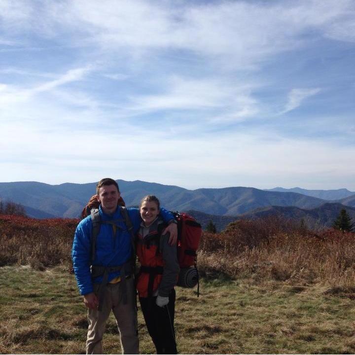 On our first backpacking trip together on the Art Loeb Trail