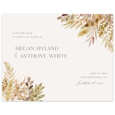 Light Oatmeal, Beige Wedding Digital Save the Date - Winslow Landscape