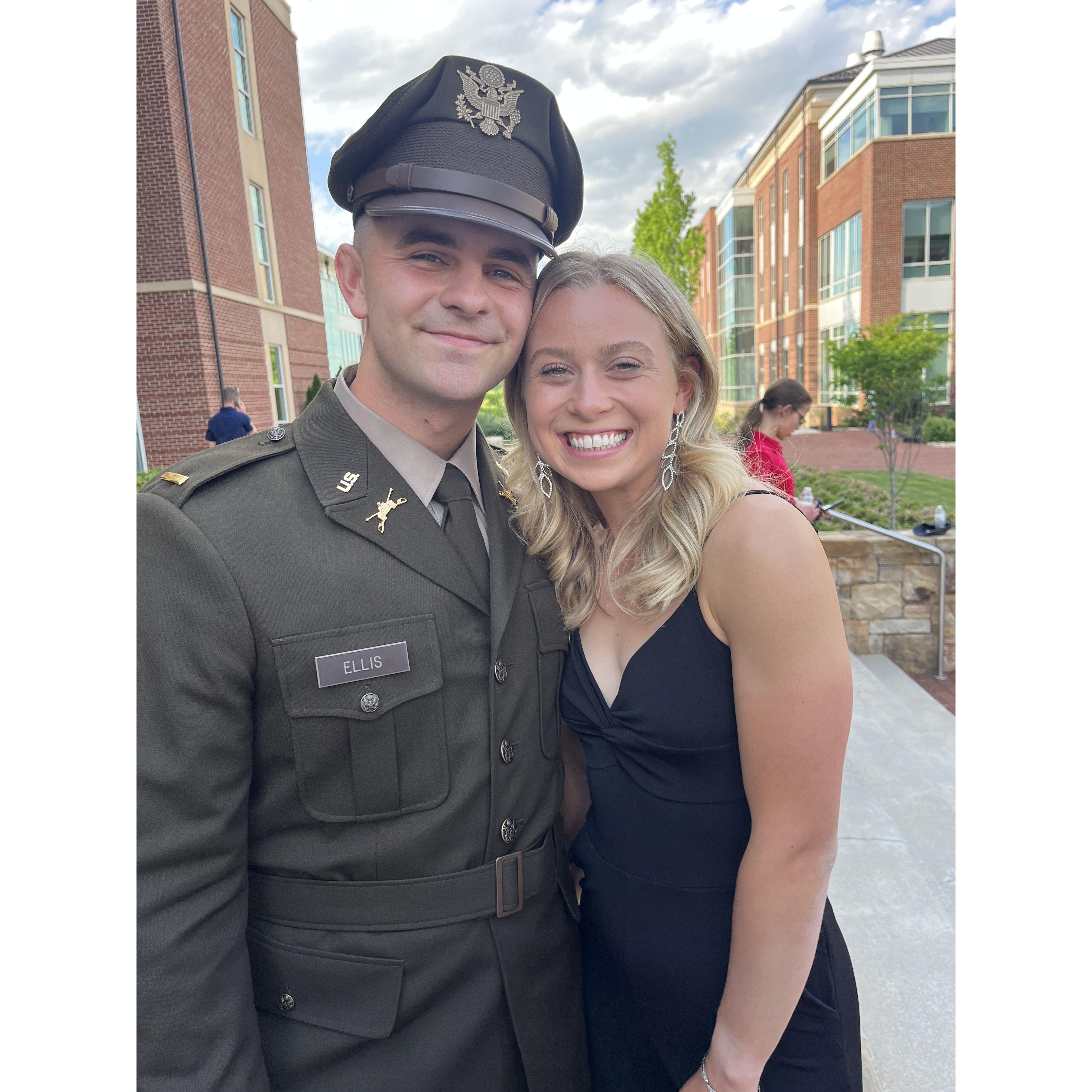 Celebrating Carter becoming an Officer