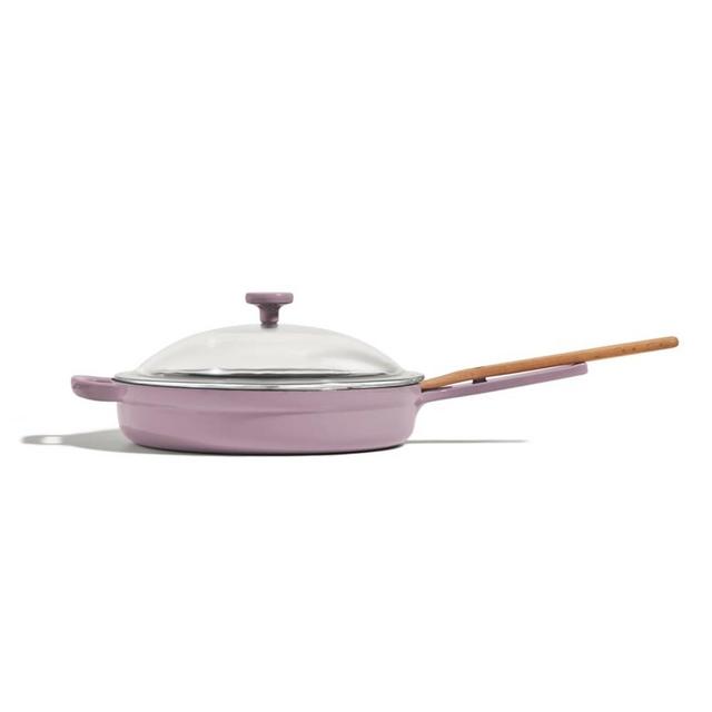 Our Place Cast Iron Always Pan | Premium Enameled, Toxin-Free Surface | 10-inch 8-in-1 Multifunctional Cookware System | Lid, Handle Covers | Heavy Duty Skillet | Oven & High Heat Safe | Lavender
