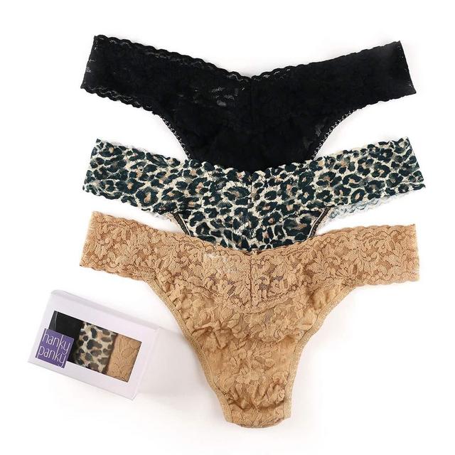 Hanky PankyThree-Pack Lace Original-Rise Thongs