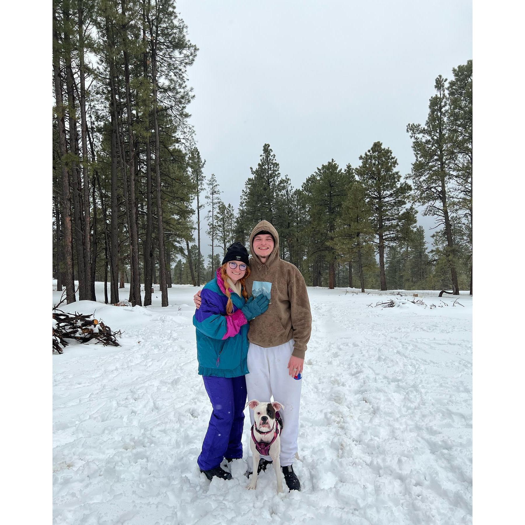 New Years Day in Flagstaff with Luna girl!
