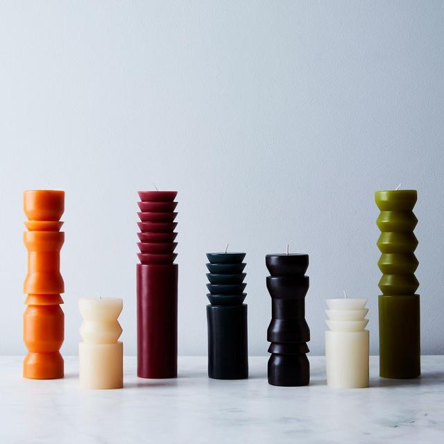 Totem Pillar Candles (Set of 3) - (MOSS GREEN)