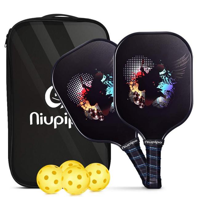Pickleball Paddles, USAPA Pro Graphite Pickleball Paddle Set of 2 Pickleball Racquet 4 Pickleball Balls 1 Bag, Polypropylene Honeycomb Core, Graphite Face Cushion 4.25In Grip Lightweight Pickleball