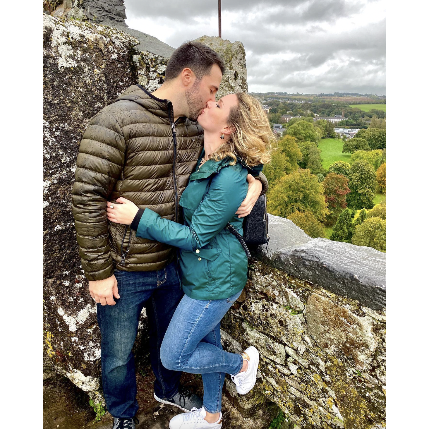 Kissing each other instead of the Blarney Stone!