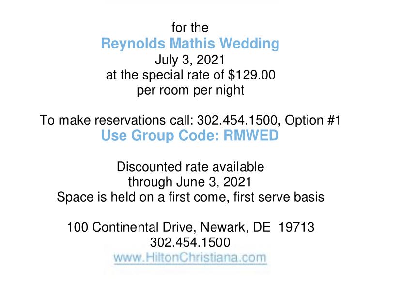 The Wedding Website of Carrie Reynolds and Austin Mathis