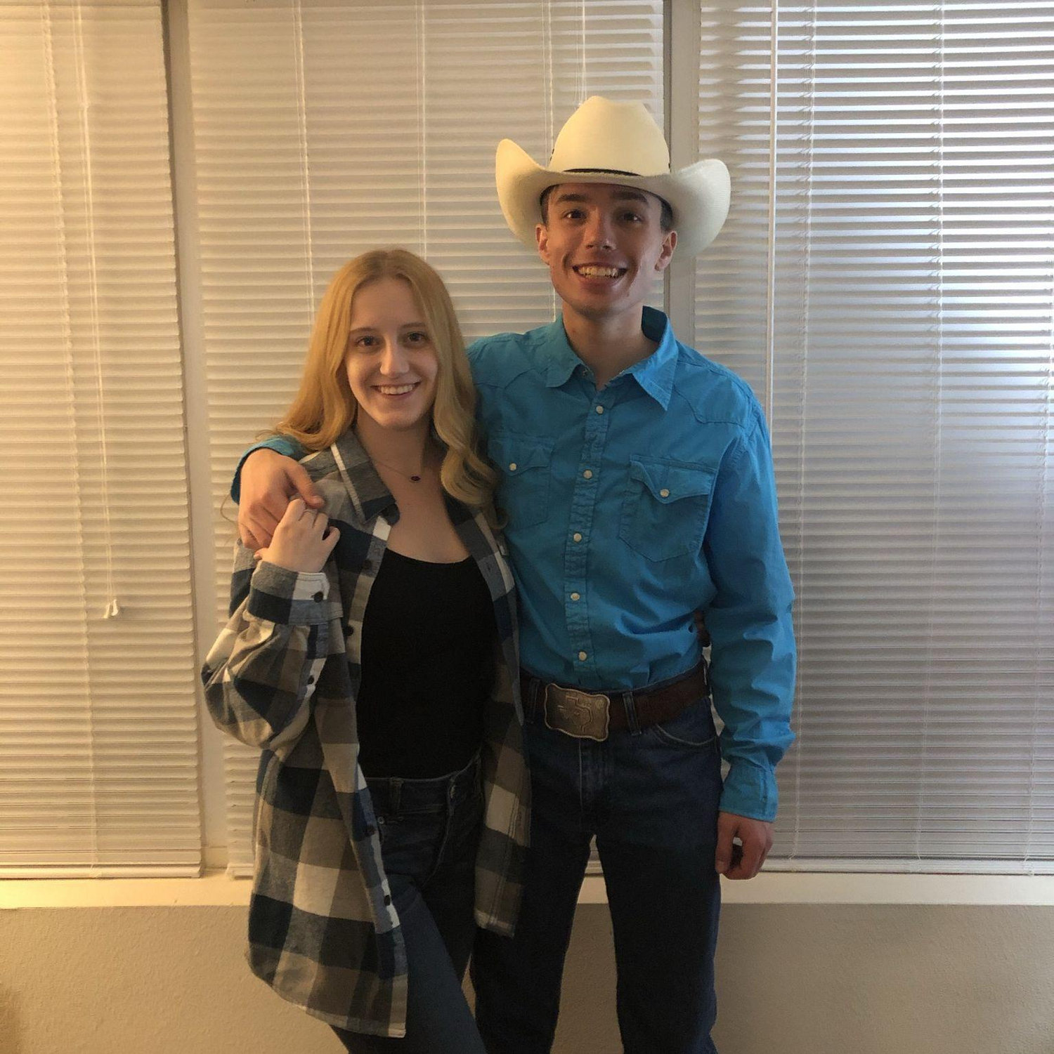 Our first Halloween together. We dressed up as another couple in our friend group! (Oct 2020)
