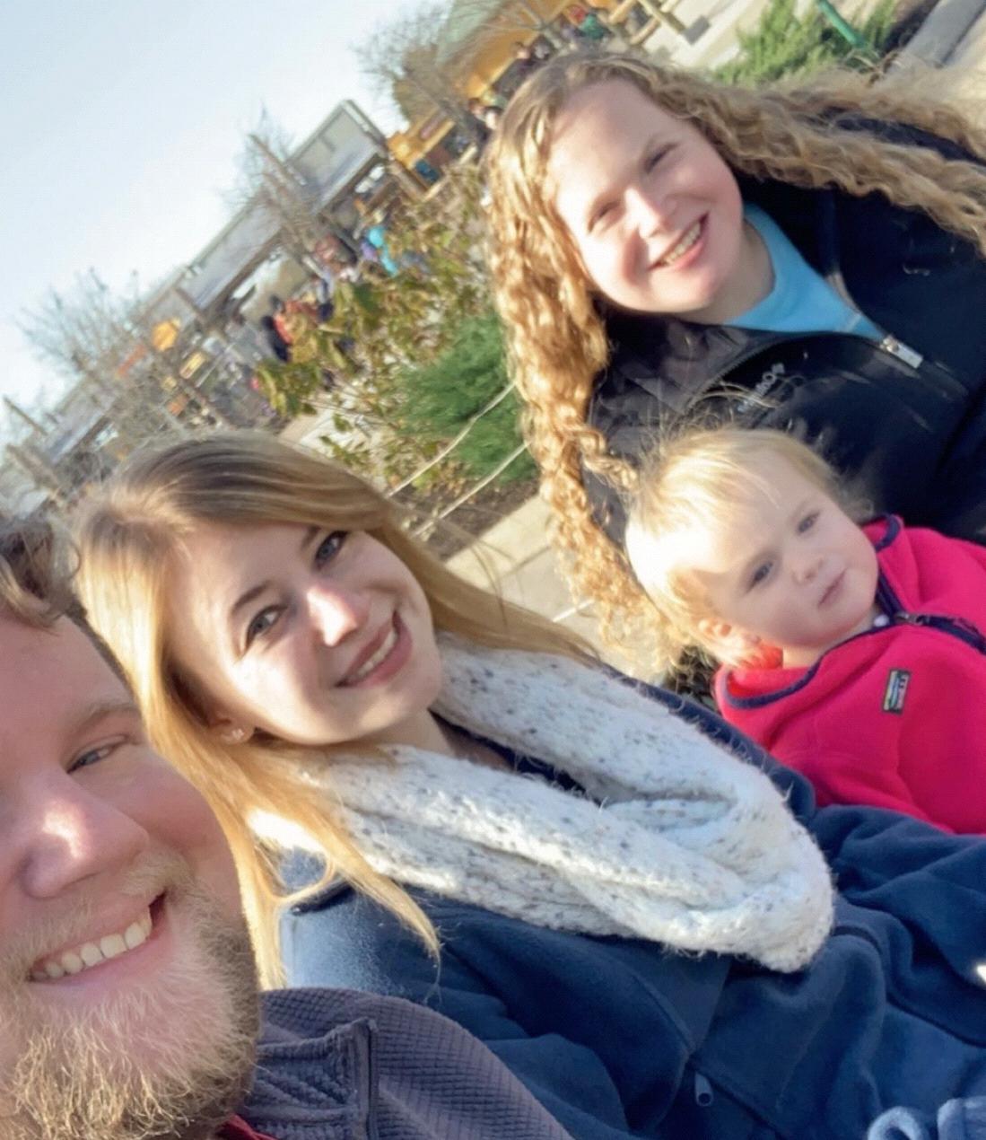 At the zoo with Maid of Honor Heather (Jacob's sister and Leah's close friend) and flower girl Breanna, Heather's daughter