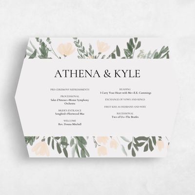 Grey Diamond Wedding Program - Oaklyn
