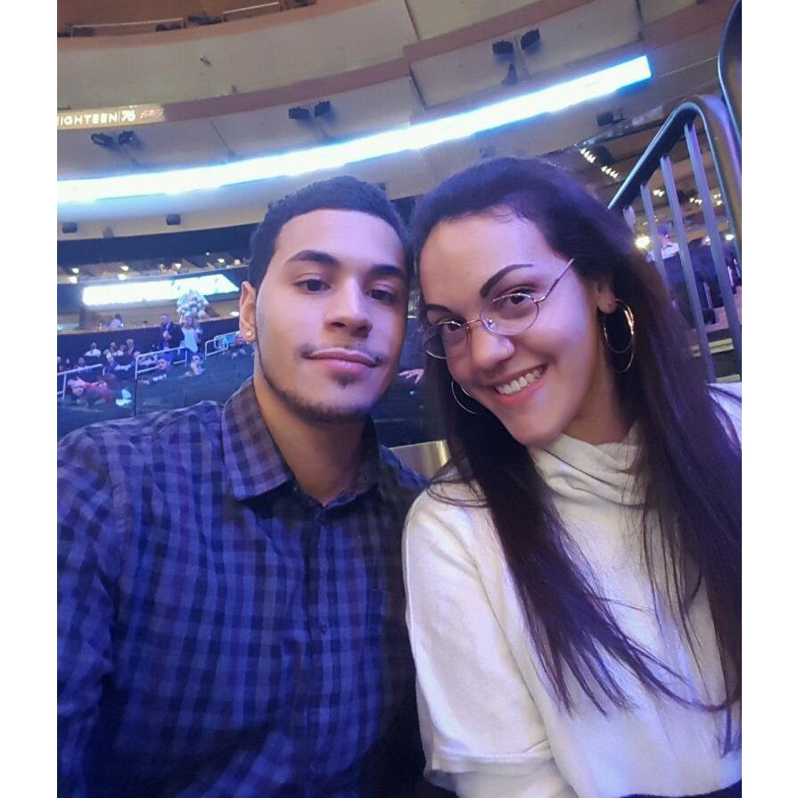 Our first MSG basketball game.