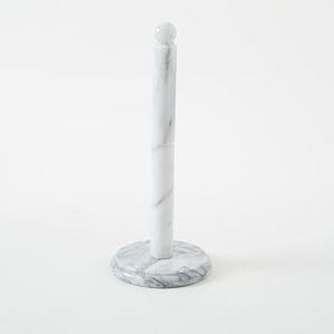 Marble Paper Towel Holder, White