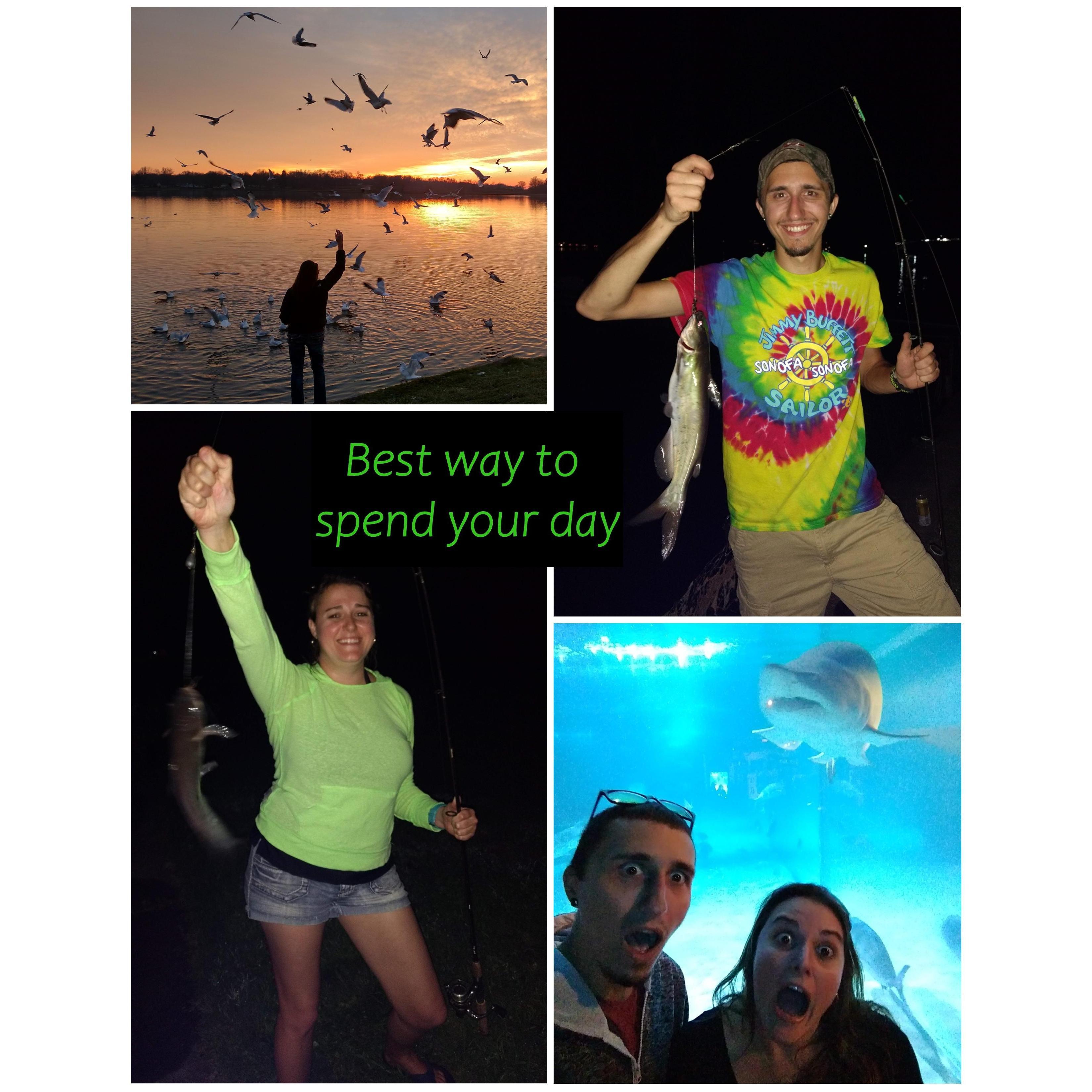 We love to go fishing!
Fun Fact #5: Chelsea always catches the bigger catfish... always.