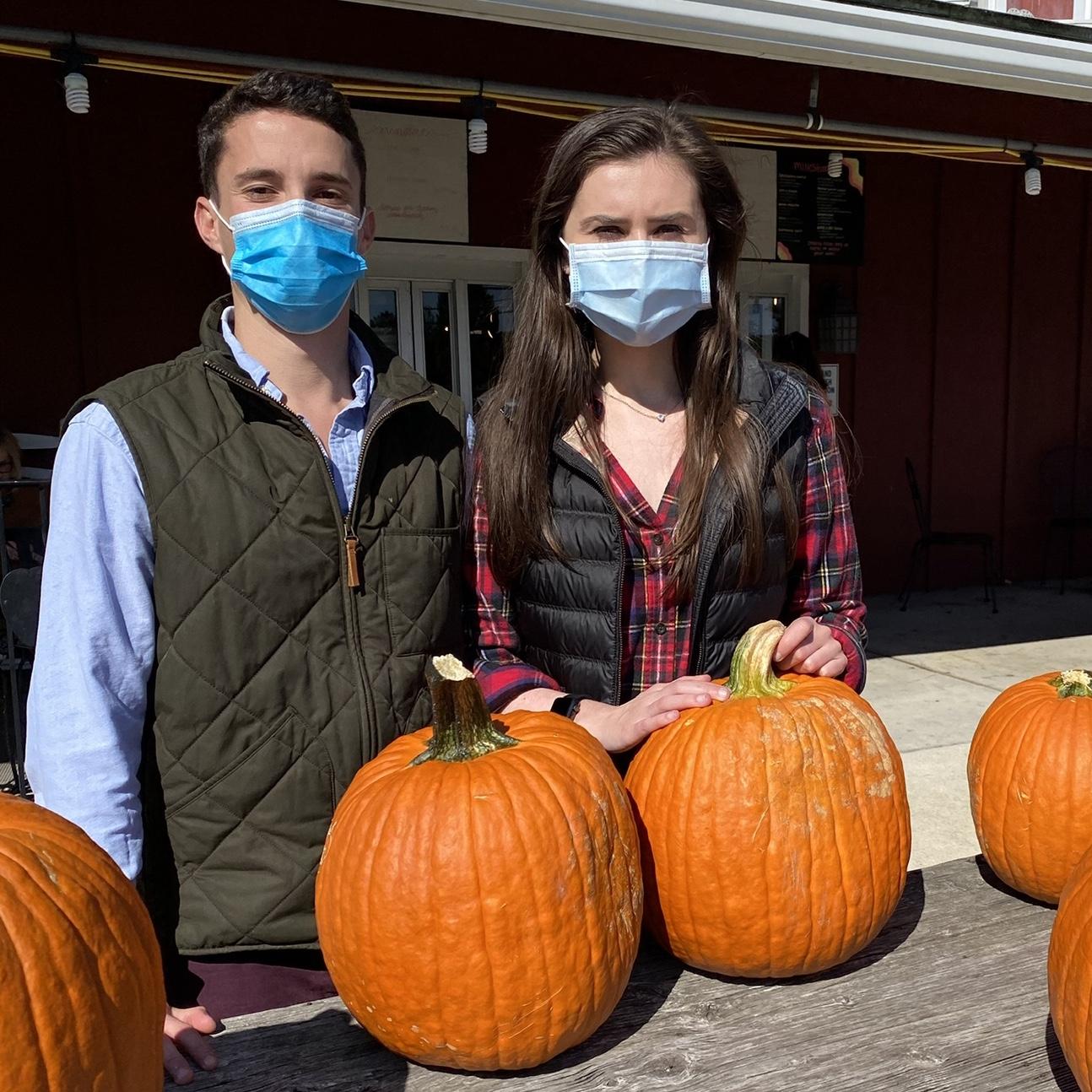 Masked up at Northbrook Orchards (September 2020)