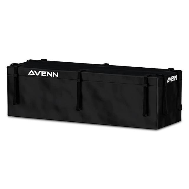AVENN Skinny 14 Cu Ft Portable Waterproof Car Roof Top Cargo Bag Soft-Shell Roofbag for All Cars and Trucks, 10 Reinforced Straps, 6 Door Hook Straps, Roof Top Mat, 62" x 21" x 18"