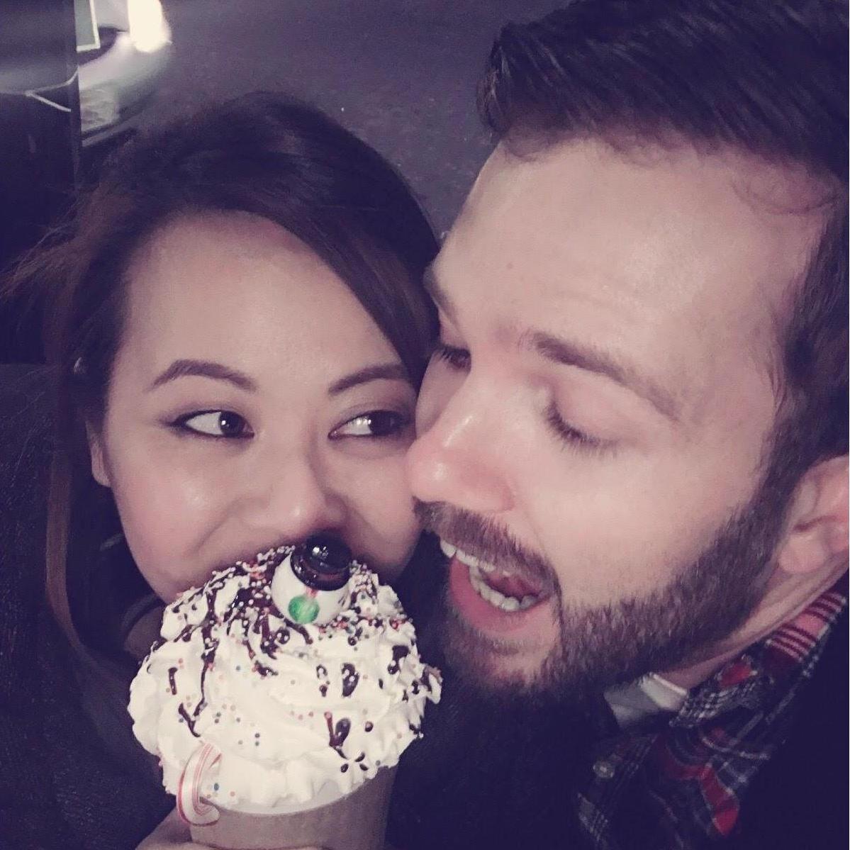 First picture we ever took together. Christmas in the Park, 2015.